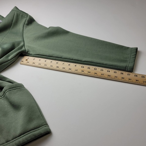 Blair Women's Sweater Green Large Button Front Pockets Soft Casual Long  Line - Picture 11 of 11